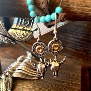 Steelhead dangle shotgun shell earrings